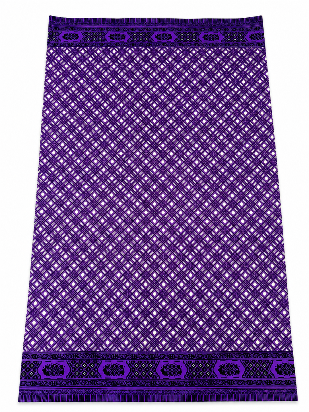 Premium Black & White African Print Fabric – Full 6-Yard Piece