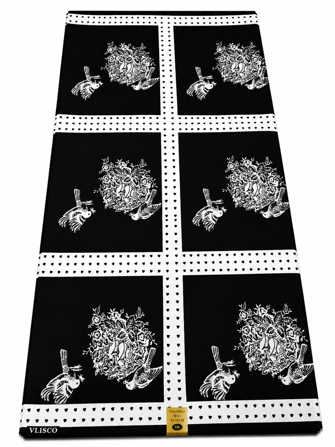 Timeless Black & White African Wax Print Fabric