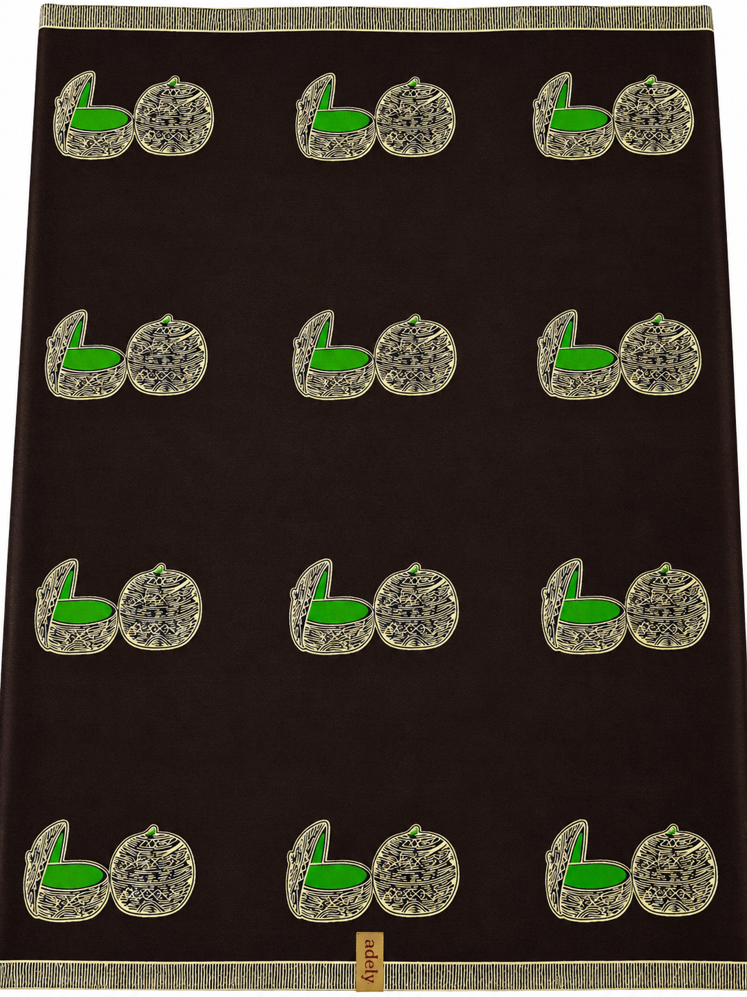Dark Brown African Wax Print Fabric