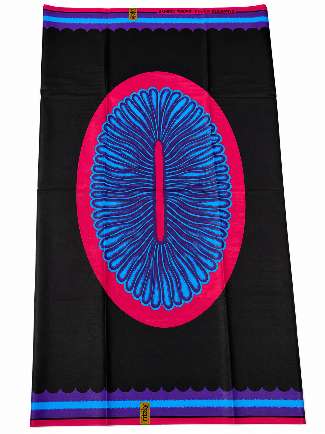 Royal Blue & Fuchsia Super Java Wax Print Fabric