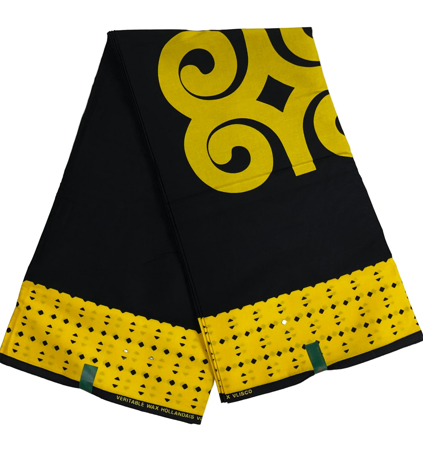 Black with gold African print