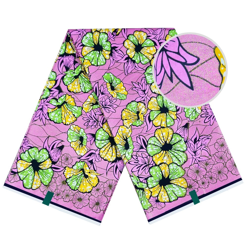 Embellished with gold fabric % cotton