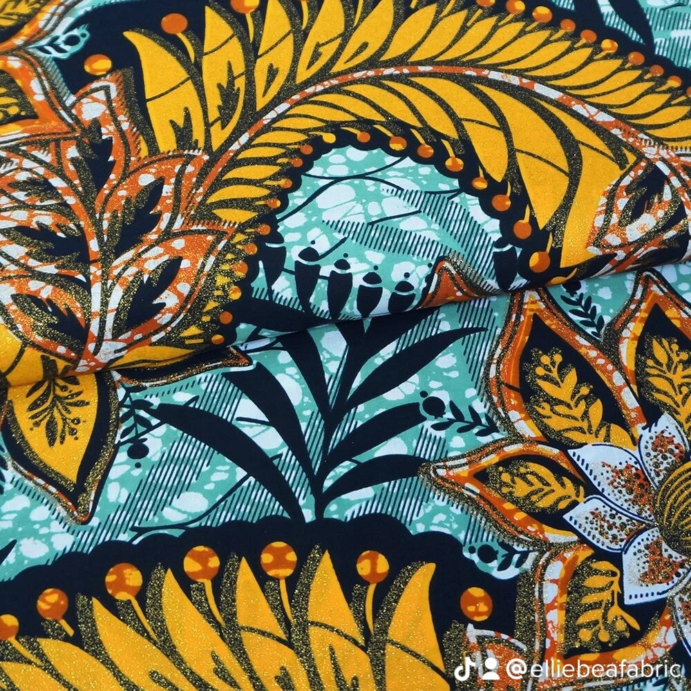 Embellished with gold print 100% cotton