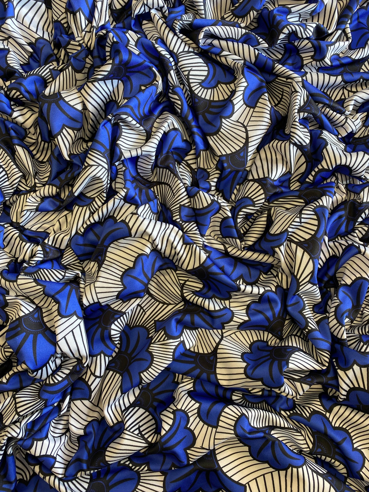 Stretch African Print Fabric in Nylon Spandex 4 Way Stretch