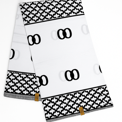 🖤 Black & White African Print – 100% Cotton Fabric 🖤