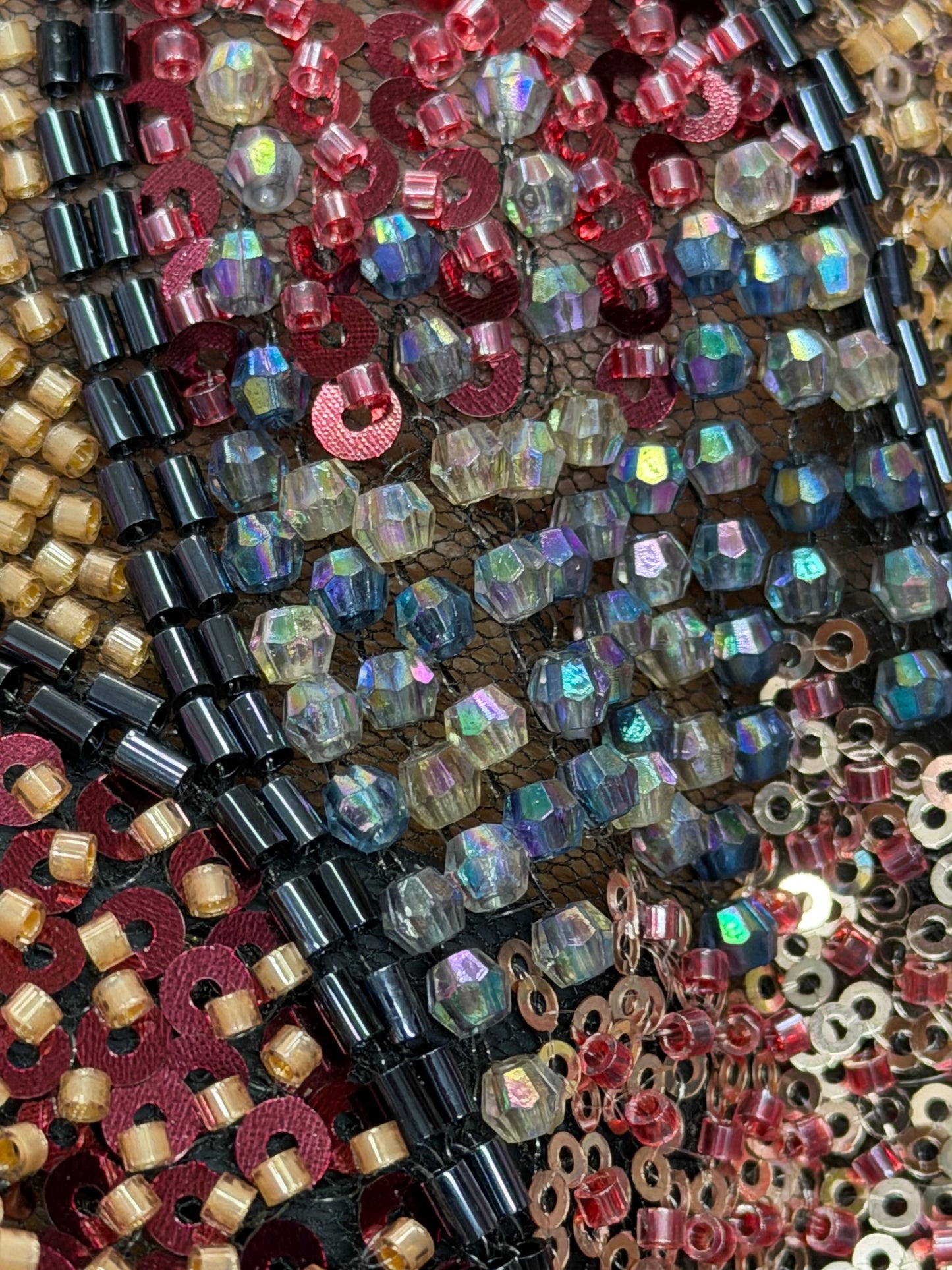 Luxury Multicolor Beaded Lace Fabric