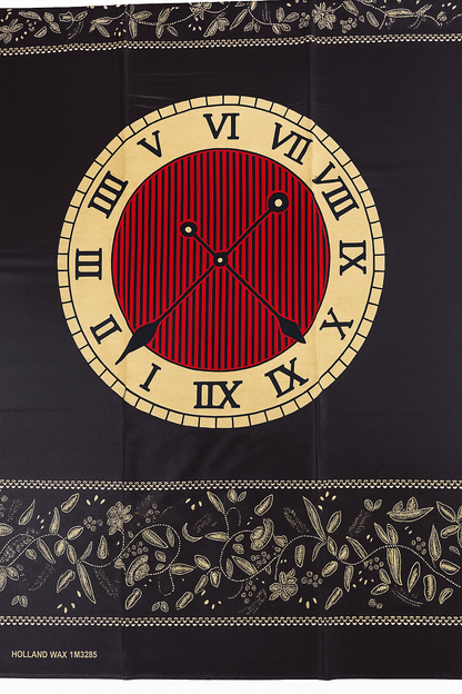 🖤 Black, White & Deep Red VIP Holland Wax Print – Premium Quality