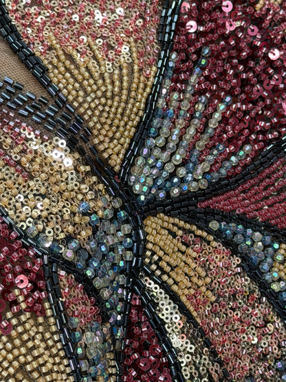 Luxury Multicolor Beaded Lace Fabric