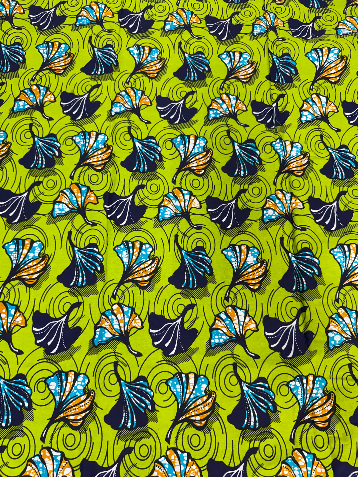 Blue & Yellow Corset Butterfly African Print Fabric — Sold by the Yard