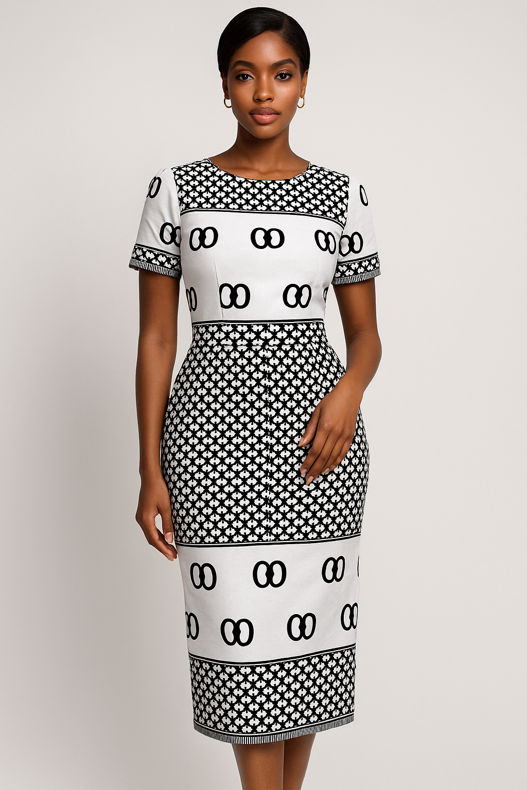 🖤 Black & White African Print – 100% Cotton Fabric 🖤