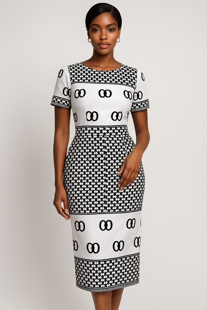 🖤 Black & White African Print – 100% Cotton Fabric 🖤