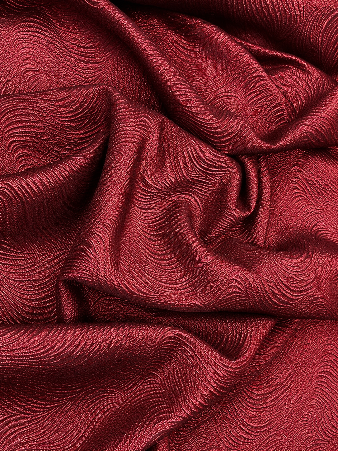 Luxury Burgundy Metallic Jacquard Brocade Fabric