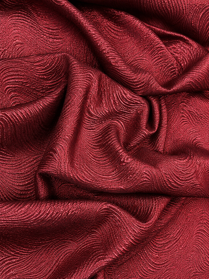 Luxury Burgundy Metallic Jacquard Brocade Fabric
