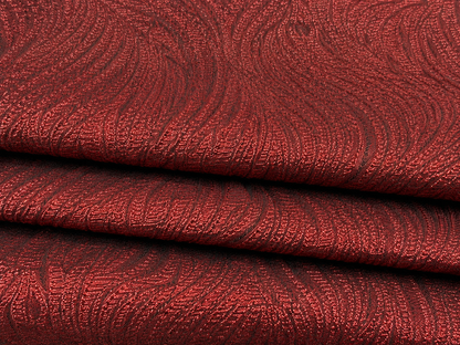 Luxury Burgundy Metallic Jacquard Brocade Fabric