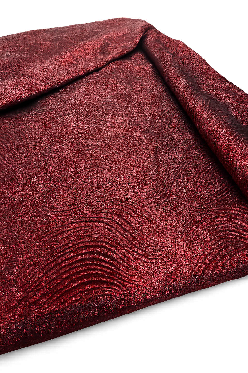 Luxury Burgundy Metallic Jacquard Brocade Fabric