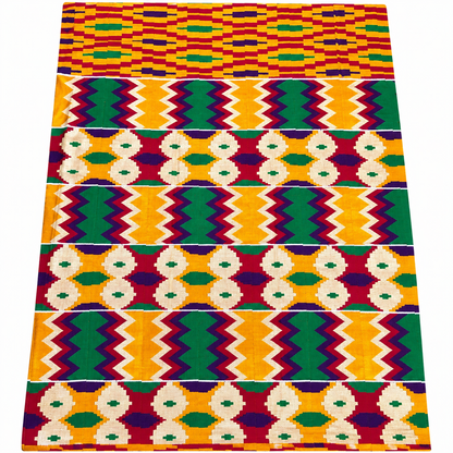 Authentic Ghana Bonwire Handwoven Kente Fabric