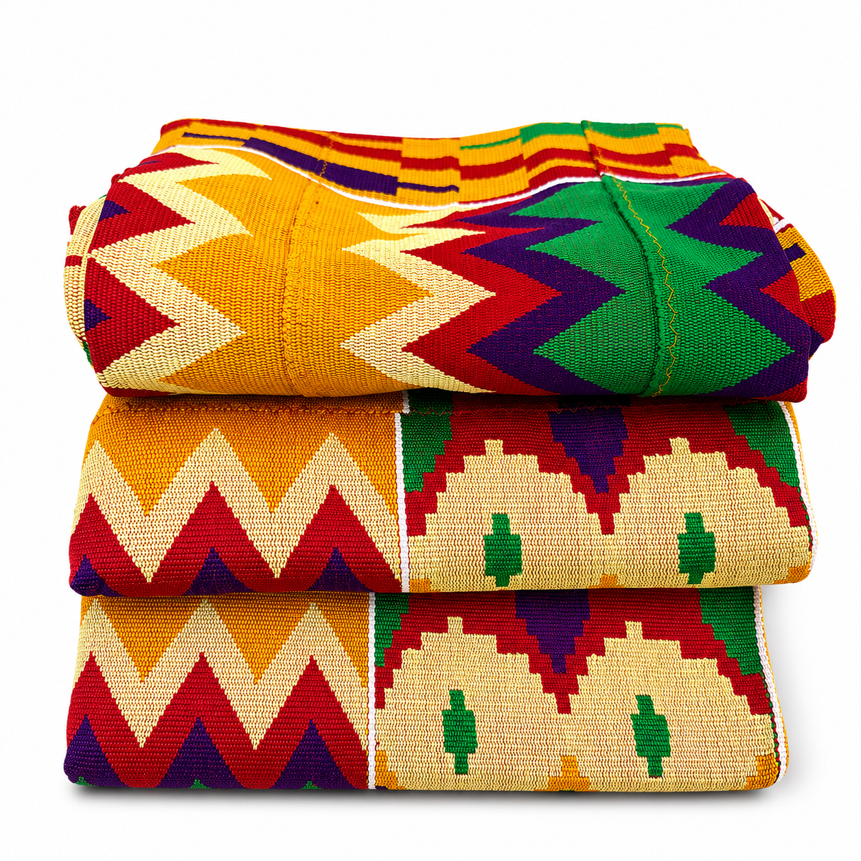 Authentic Ghana Bonwire Handwoven Kente Fabric