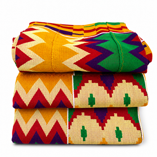 Authentic Ghana Bonwire Handwoven Kente Fabric