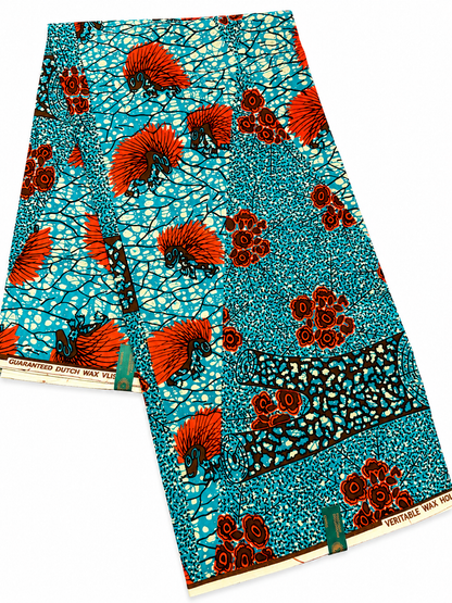 Premium African Print Fabric – Full 6-Yard Piece