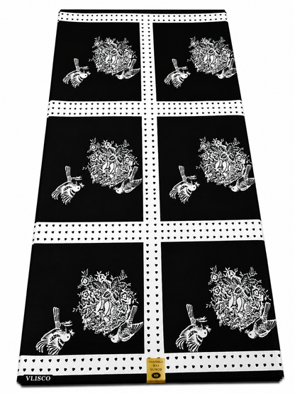 Timeless Black & White African Wax Print Fabric