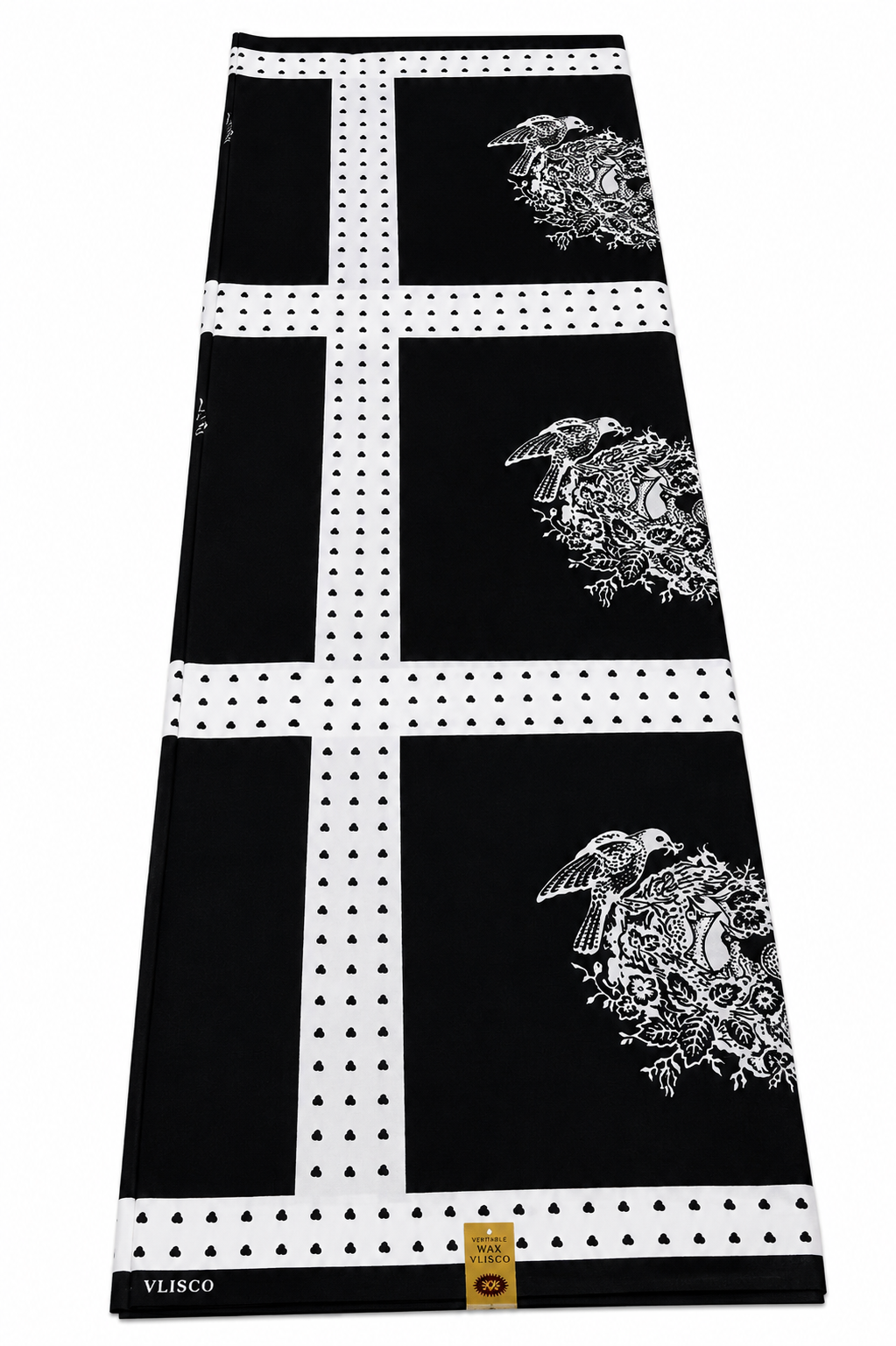 Timeless Black & White African Wax Print Fabric