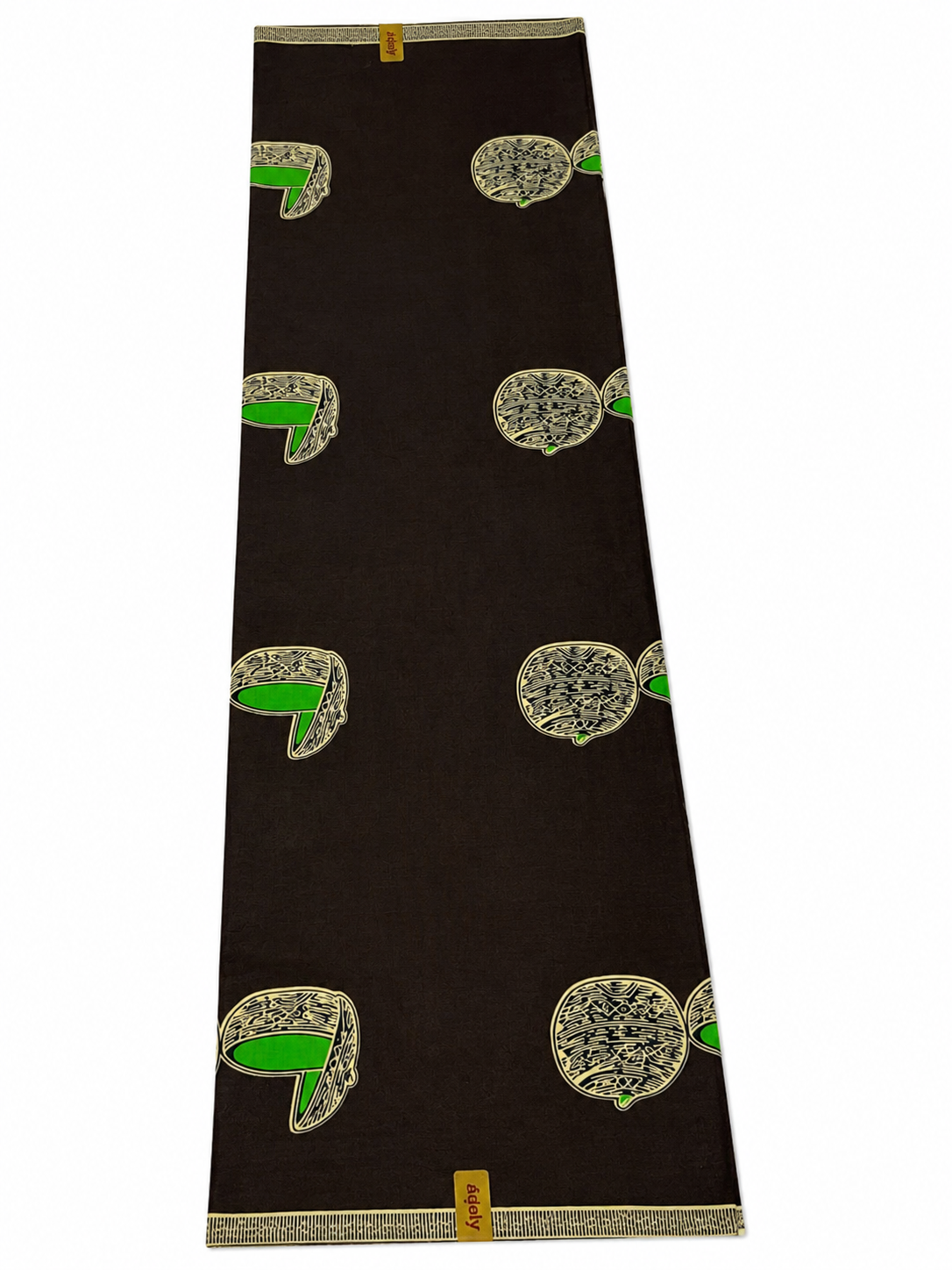 Dark Brown African Wax Print Fabric