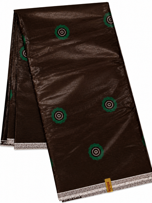 Dark Brown Super Java Wax Print Fabric