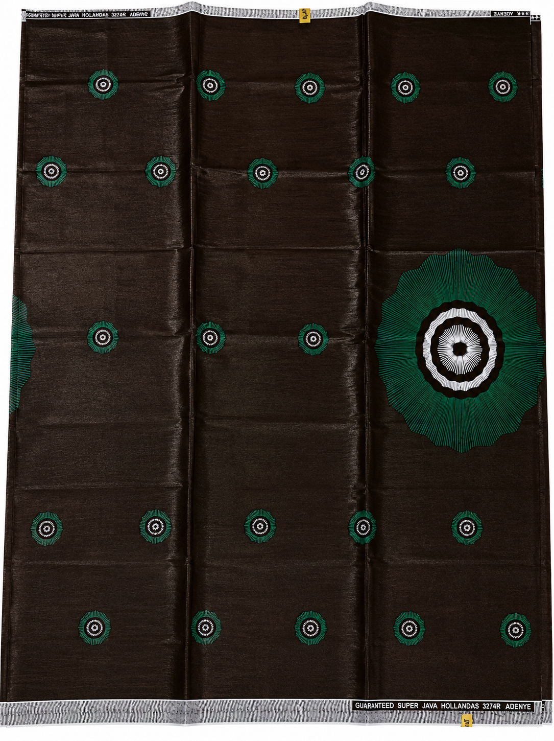 Dark Brown Super Java Wax Print Fabric
