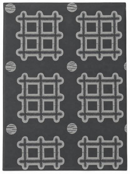 Black-on-Black African Wax Print Fabric
