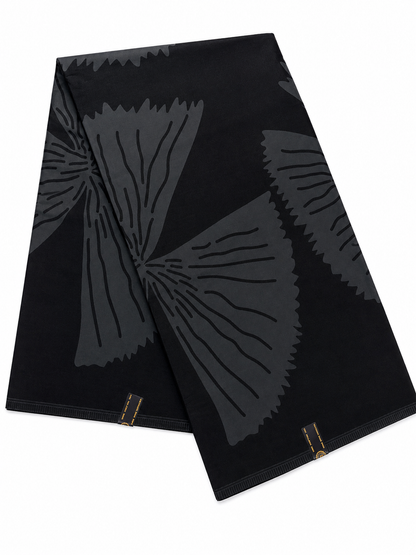 Black-on-Black African Wax Print Fabric
