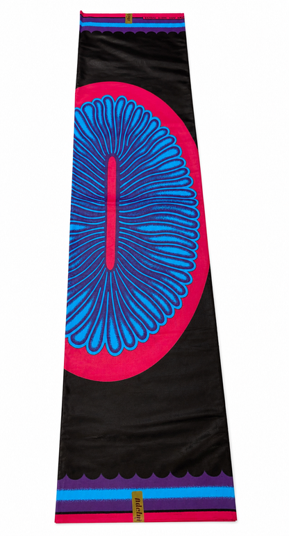 Royal Blue & Fuchsia Super Java Wax Print Fabric