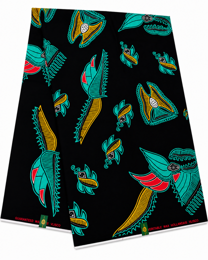 Premium African Wax Print Fabric – 6 Yards