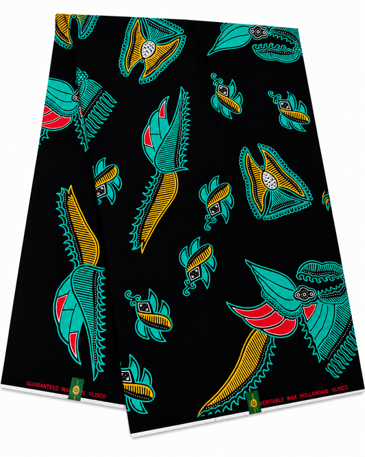 Premium African Wax Print Fabric – 6 Yards