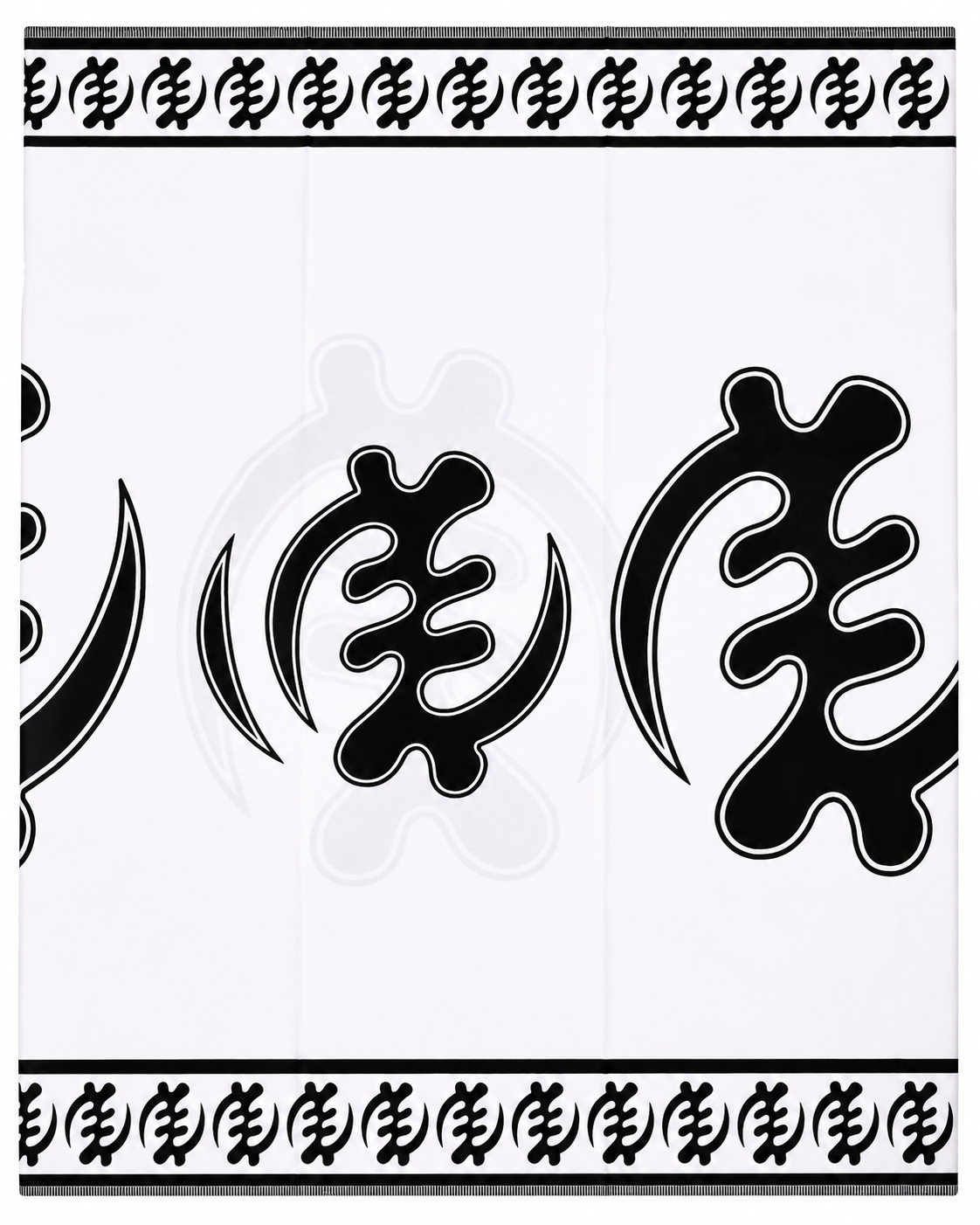 Black & White Premium Wax Print Fabric – 6 Yards | Bold African Print Cotton