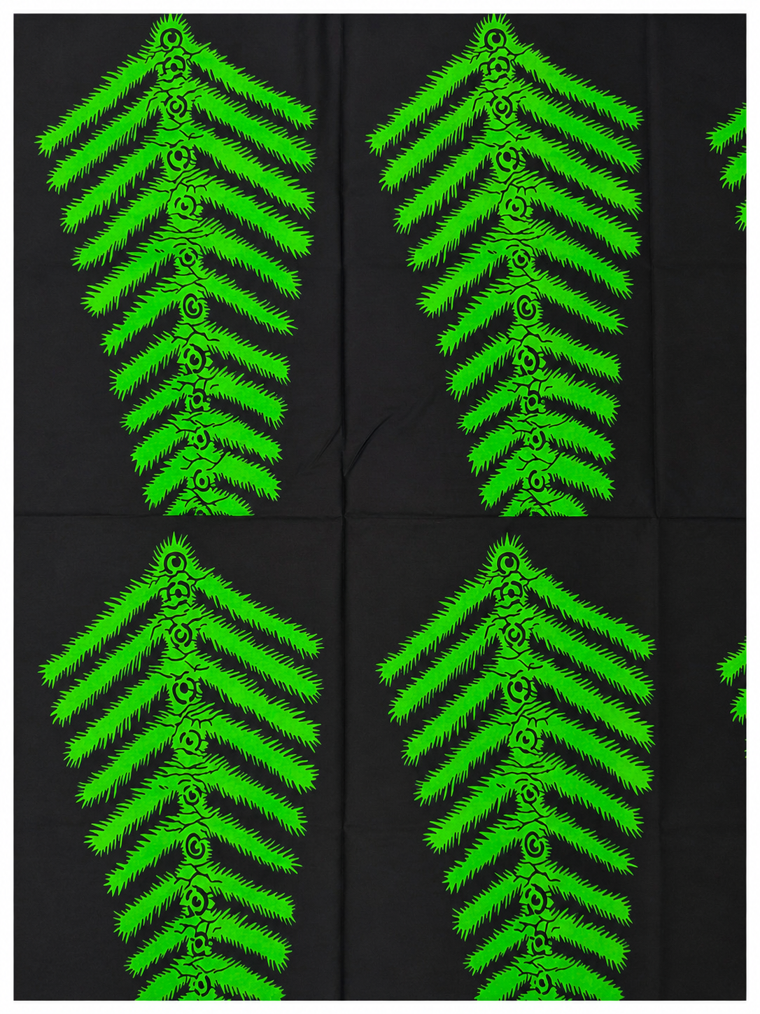 Black & Green African Wax Print Fabric