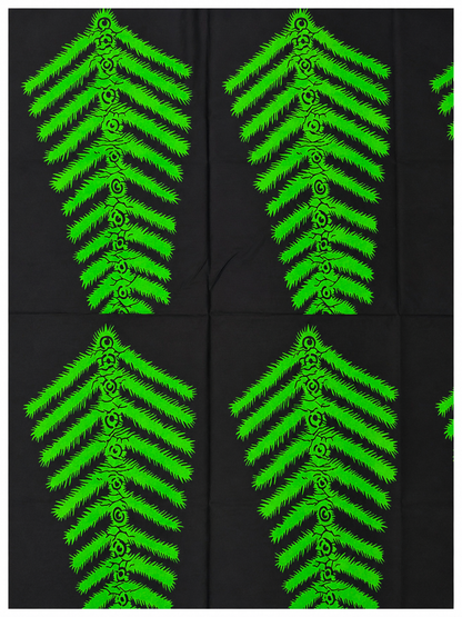 Black & Green African Wax Print Fabric