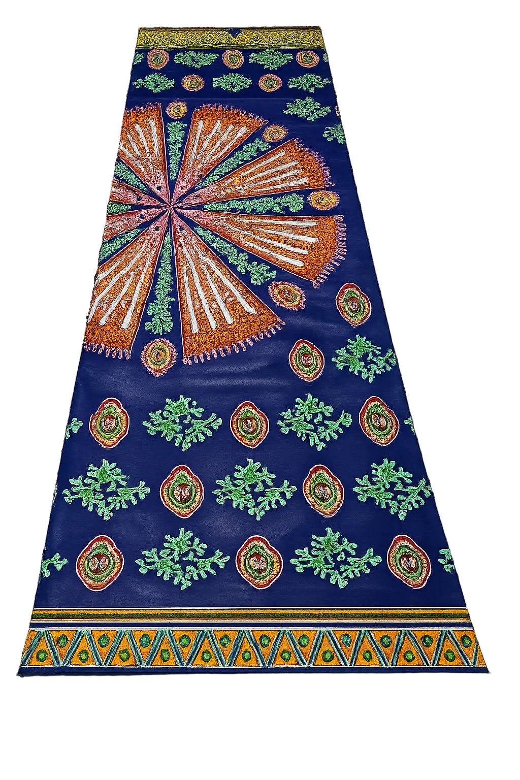 Navy Blue VIP African Wax Print Fabric