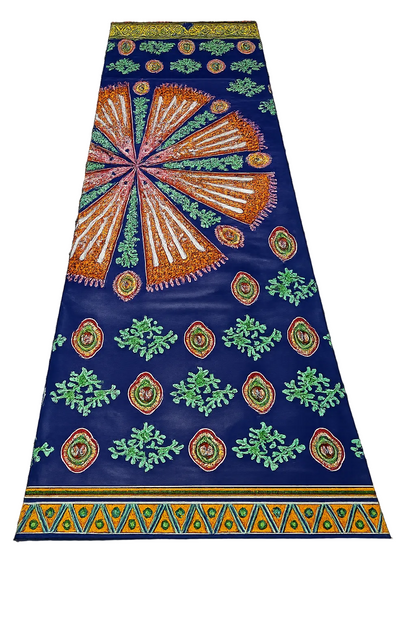 Navy Blue VIP African Wax Print Fabric
