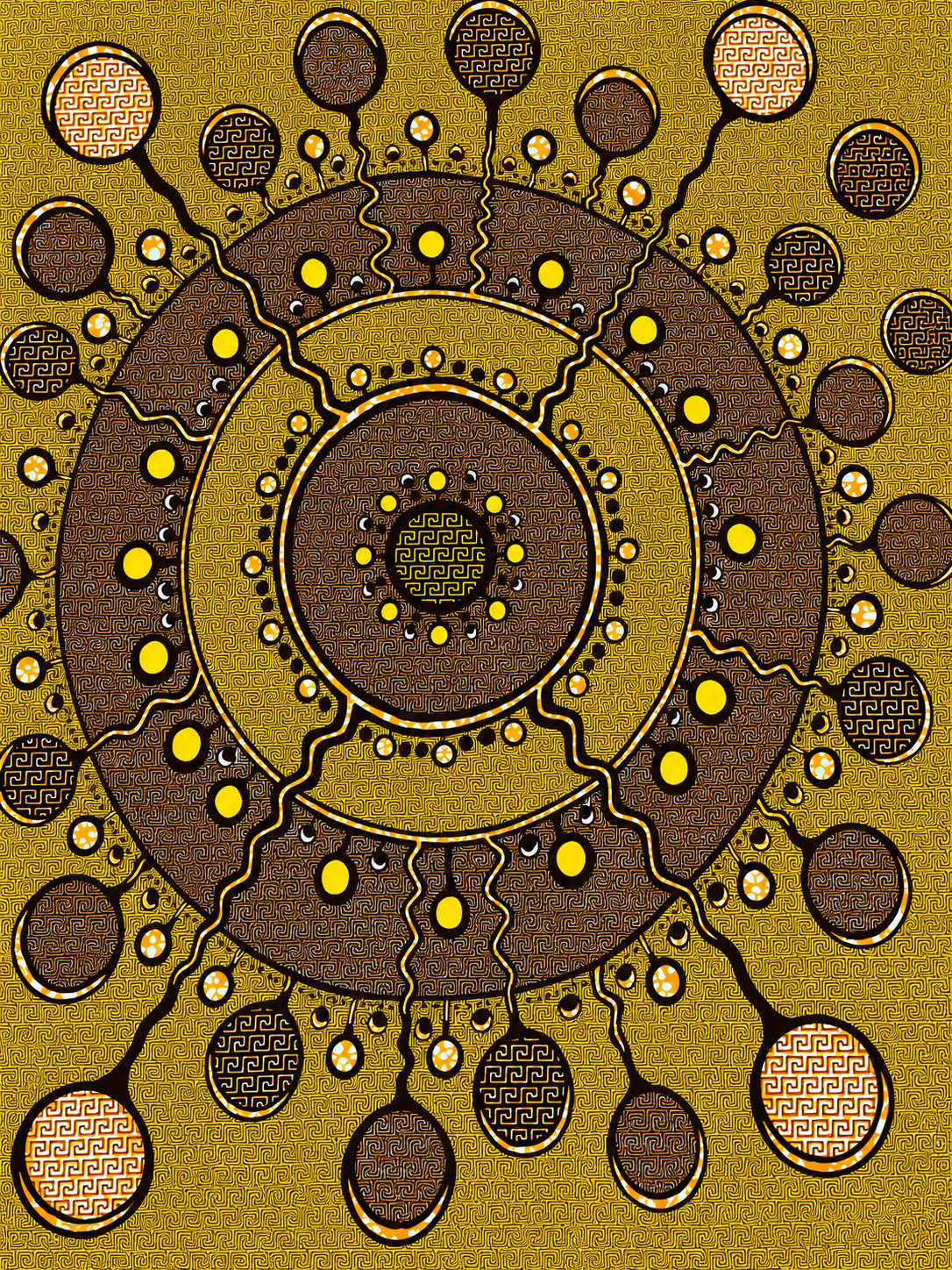 Golden Earth African Print Cotton Fabric