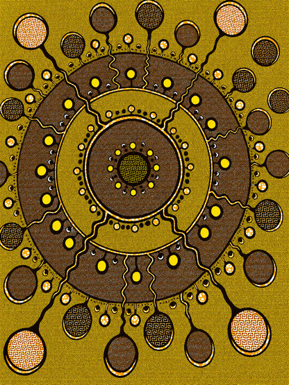 Golden Earth African Print Cotton Fabric