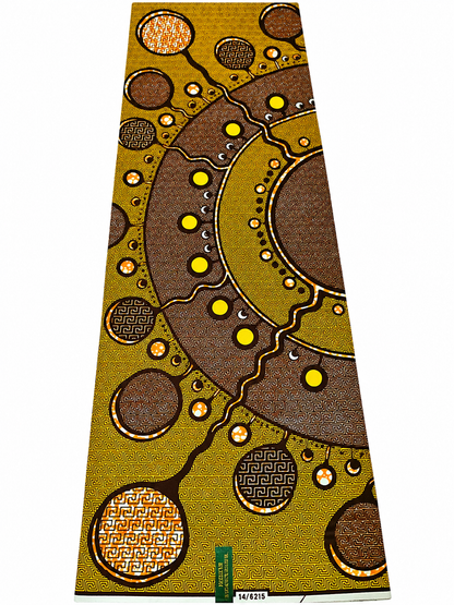 Golden Earth African Print Cotton Fabric