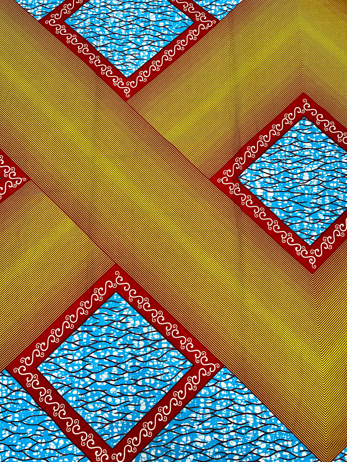 Bold Geometric  Wax Print Fabric
