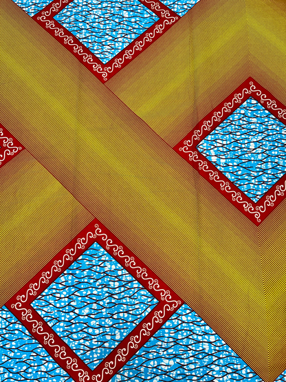 Bold Geometric  Wax Print Fabric