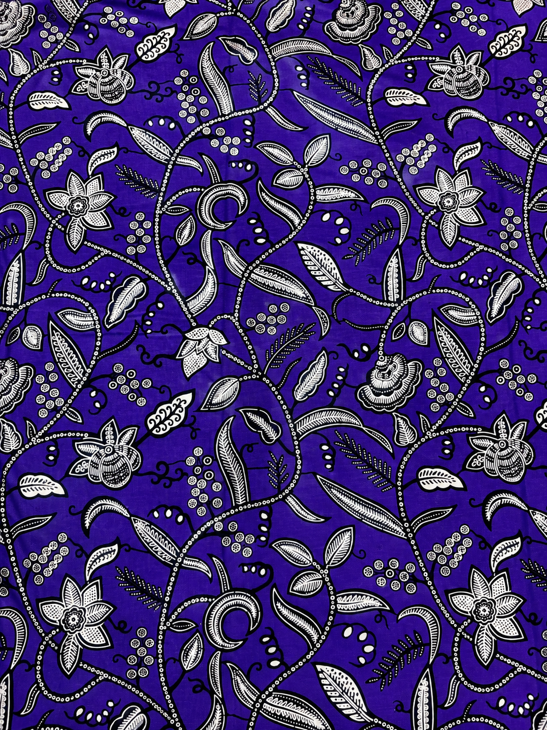 Purple Floral Cotton Print Fabric