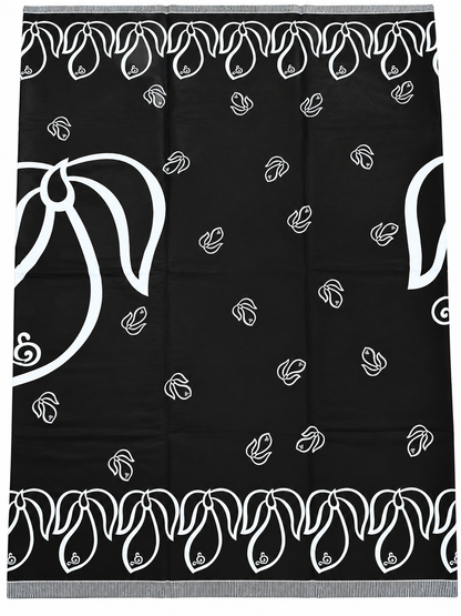 Black & White African Print Fabric – 6 Yards