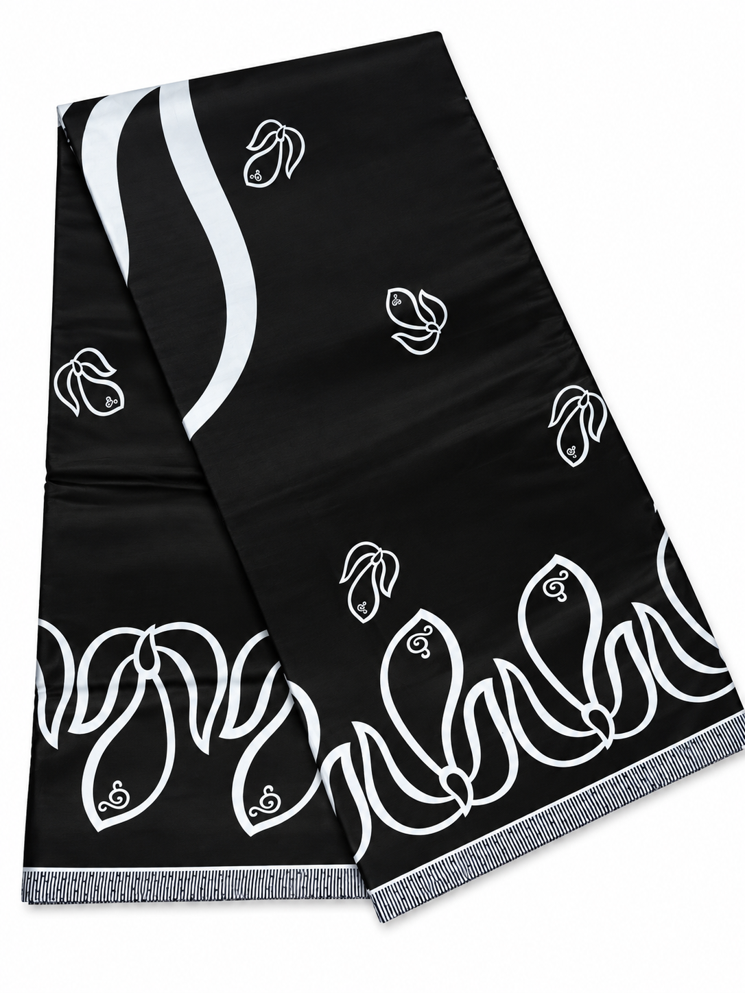 Black & White African Print Fabric – 6 Yards