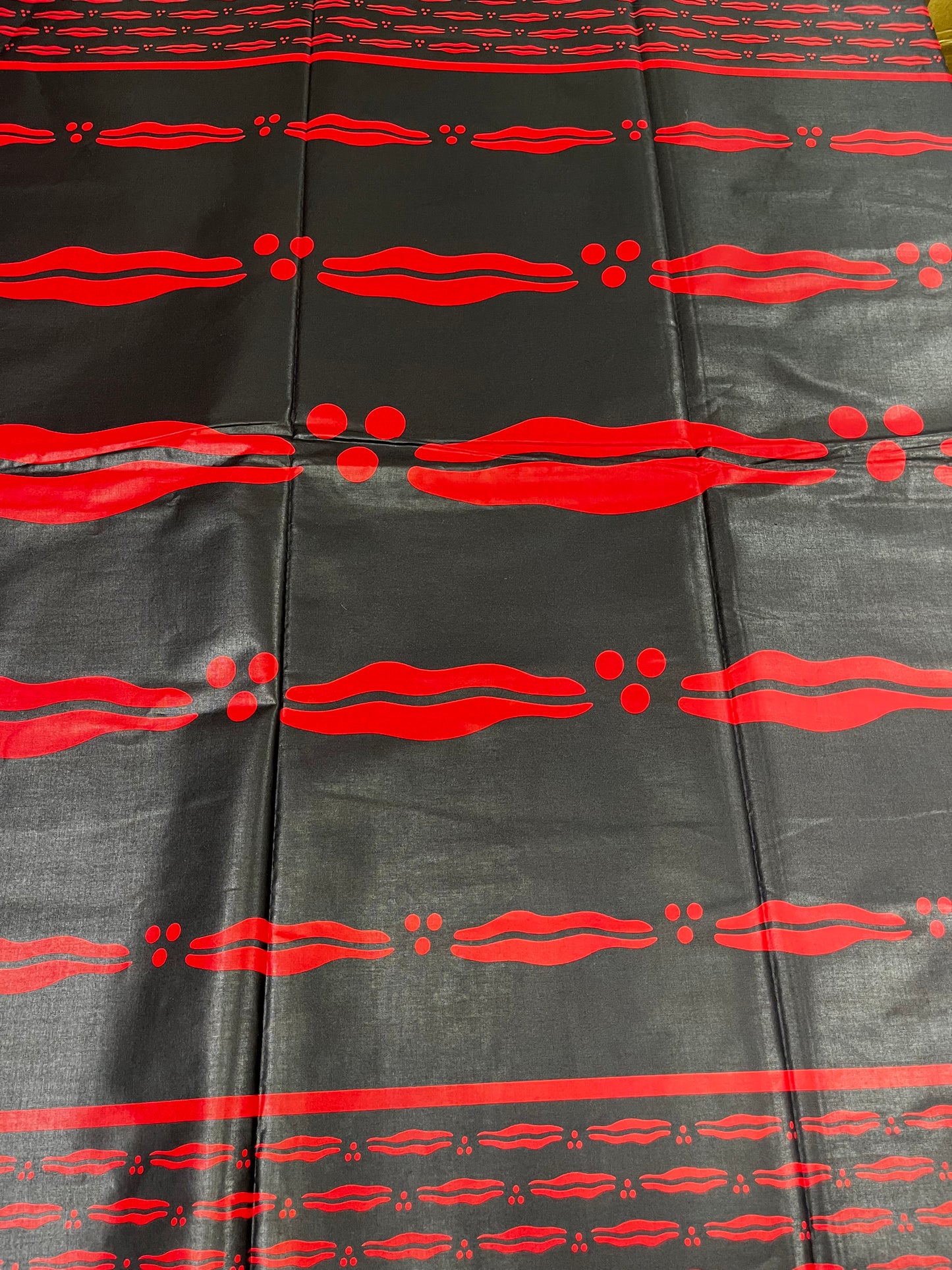 Black & Red Wave Ankara Print – VIP Premium Collection