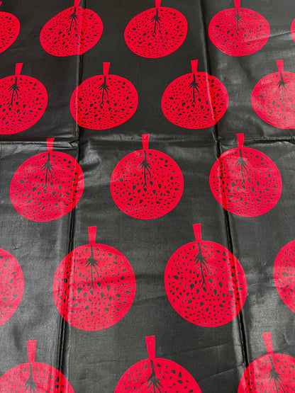 Black & Red Tree Ankara Print – Premium Quality African Fabric