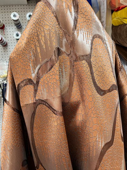 Luxury Liquid Red Organza Brocade Fabric – 60 Inch Wide, Sold by the Yard