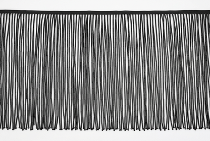 12-Inch Black Glass Bugle Beaded Fringe Trim – Sold by the Yard